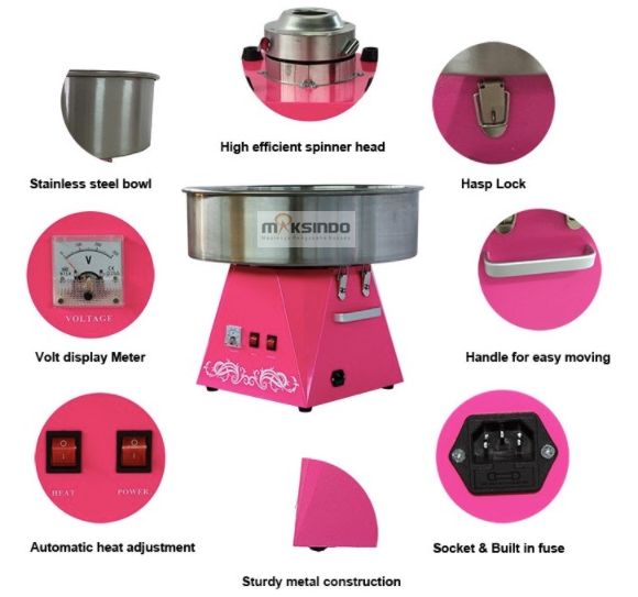 Mesin Gula Kapas Bentuk Bunga (MKS-CT76) 4 tokomesin malang