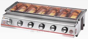 Pemanggang BBQ Stainless (gas) 6 Tungku 1 tokomesin malang