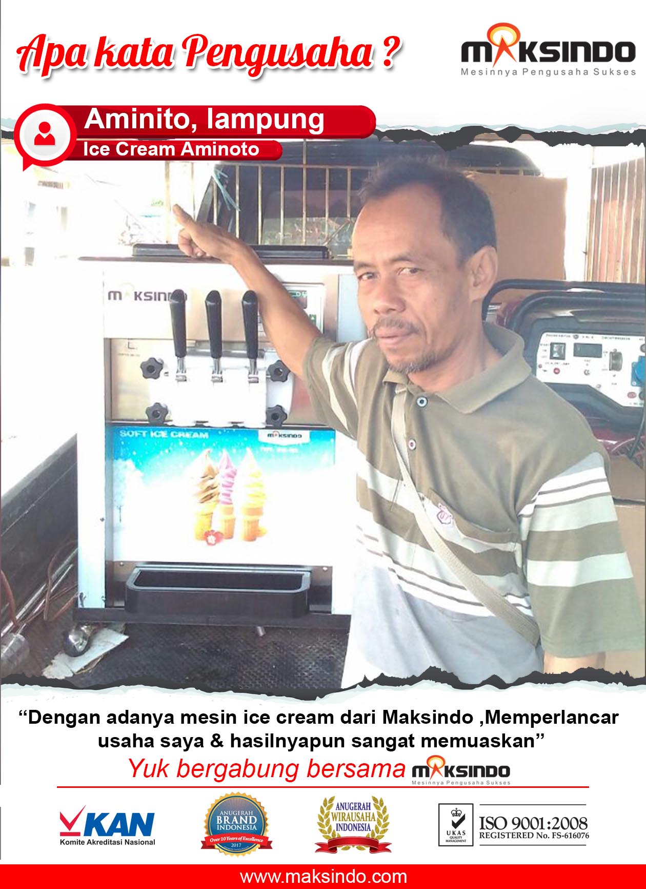 Ice Cream Aminoto : Mesin Es Krim Maksindo Usaha Semakin Lancar dan Memuaskan