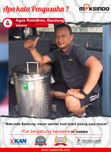 Kripik Pisang Zahana : Mesin Spiner Maksindo Membuat Kripik Menjadi Renyah